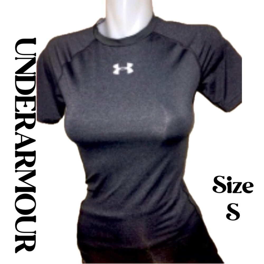 UNDER ARMOUR WOMENS HEAT GEAR TSHIRT GREY SIZE S